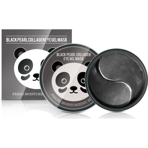 60Pcs Black Panda Hydrogel Patches For Eyes Anti Dark Circles Under Eye Gel Pads Crystal Mask Tighten Periocular Skin Face Mask