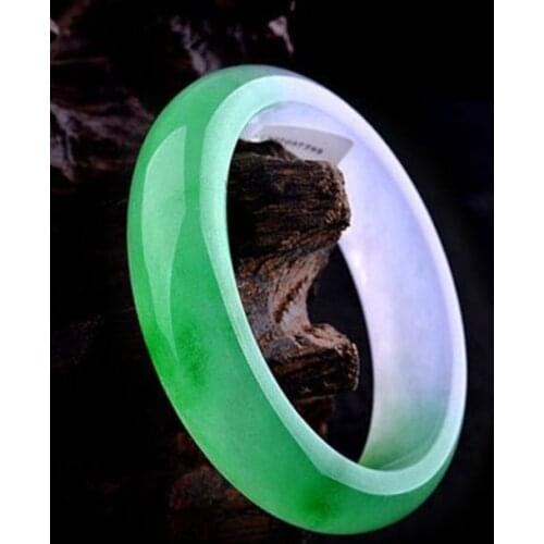 Exquisite Chiense green quartzite Jade Bracelet 55-64