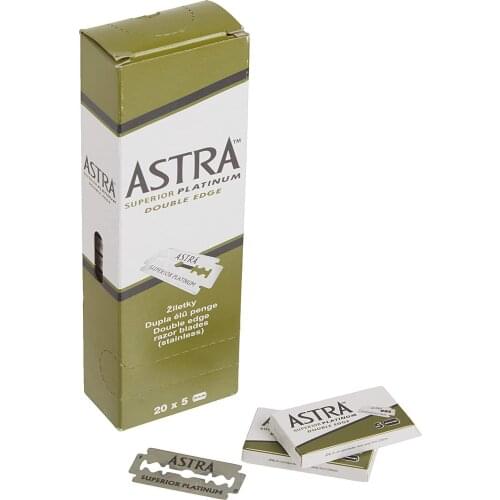 Astra superior platinum double edge safety razor blades shaving green pack 5 pcs 10 pcs 20 pcs 50 pcs 100 pcs 200 pcs FREE SHİPP