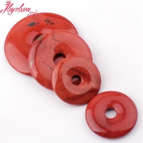 30,40,50mm Natural Jaspe r Donut Round Gem Stone Beads Spacer 1 Pcs For DIY Pandant Jewelry Making Accessories,Free Shipping
