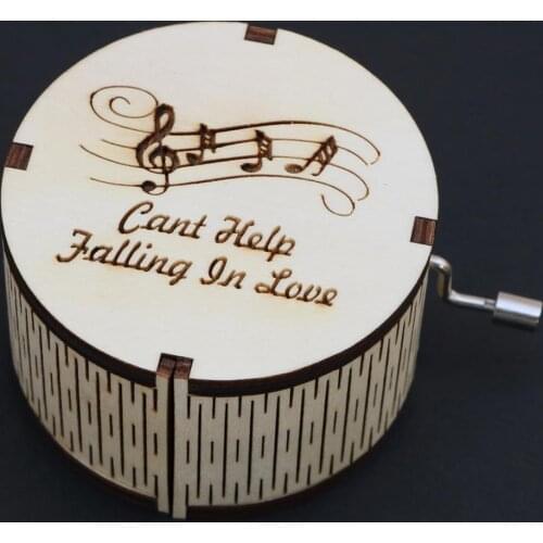 Antique Carved Music Box Hand-Cranked Wooden Cylindrical Music Box You are My Sunshine Music Box New Year Gift Birthday Gift