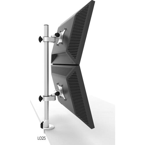 Desktop Aluminum Alloy 14-24 inch Dual Monitor Holder Stand Full Motion UP and Down LED LCD Display Monitor Mount Support L02S