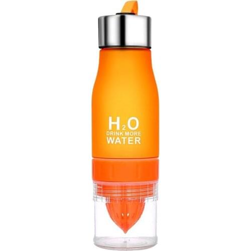 650ML Plastic Fruit Infuser Water Bottle Portable Lemon Juice Drink Shaker Bottles Travel Sport Outdoor Camping Drinkware