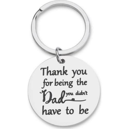 Gifts for Him Step Dad Fathers Day Gifts Father In Law From Daughter Son Adoptive Parents Dad Keychain - Dad Gift - Papa Daddy