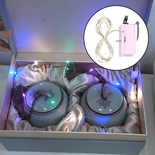 1M Surprise Present Box Lighting Garland for Wedding Decor Light Up Gift Box Decor Copper Wire LED String Lights Wire Light