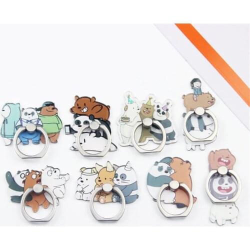 UVR Mobile Phone Stand Holder Finger Ring Smartphone Cartoon Bear Cell Phone Holder Stand For Iphone Xiaomi Huawei All Phone