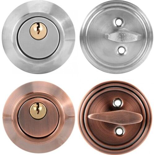 Stainless Steel Single Cylinder Safety Anti-Theft Bedroom Door Lock With Keys Copper Lock Core For Left-Open / Right-Open Doors