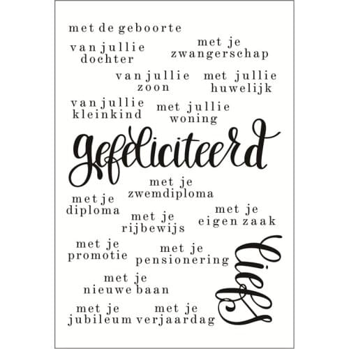 Dutch text word pattern Transparent Clear Silicone Stamp/Seal for DIY scrapbooking/photo album Decorative clear stamp sheets