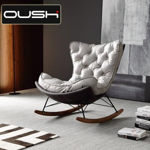 Luxurious rocking chair snail chair single sofa chair balcony living room adult bedroom leisure chair net red lazy sofa