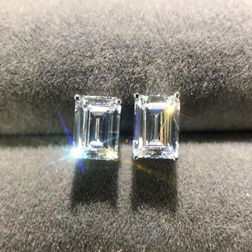 Luxury Ladies High Quality Crystal Stone Earrings Fashion Silver Color Jewelry Elegant Noble Stud Earrings For Women