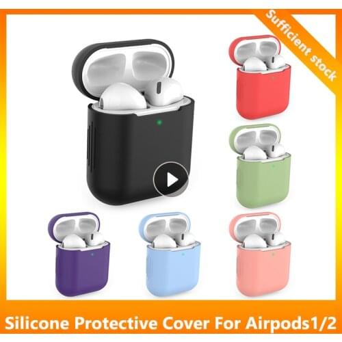 Silicone Protective Earphone Cases For Airpods1/2 Wireless Earphone Cover Protective Case For Apple Airpods2 Air Pods 2 Case