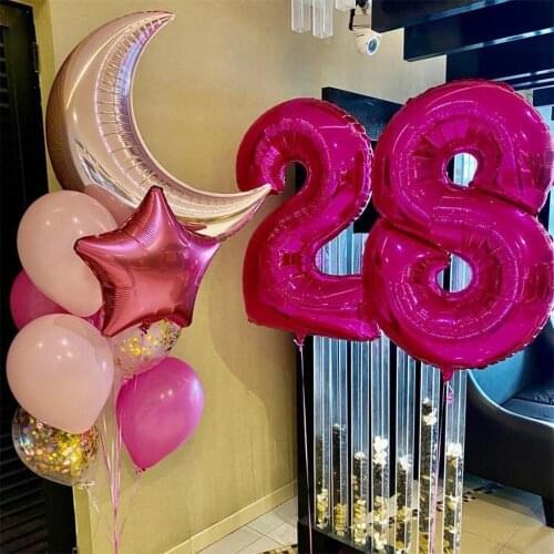 1pc 32 inch Tiffany Blue Number Balloons Birthday Party Decorations Kids Boy And Girl Foil Helium Ballons Baby Shower Toys