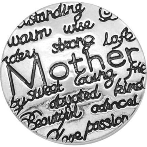 10pcs Wholesale Mom Snap Button Jewelry 18mm Love Mom Snaps Charms Beads Fit Bracelets Necklace Mothers Gift