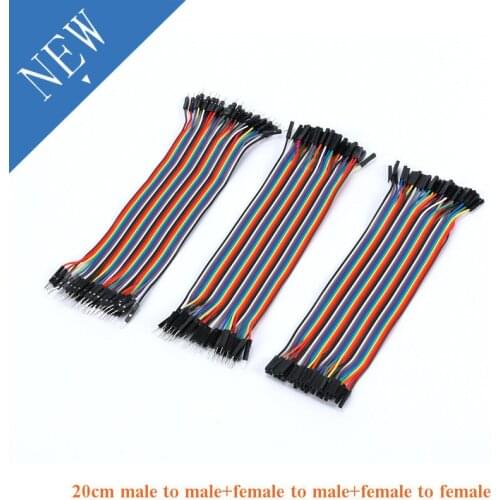 120pcs 20cm Male to Male, Female to Male, and Female to Female Jumper Wire Connector Wire Cable for Breadboard