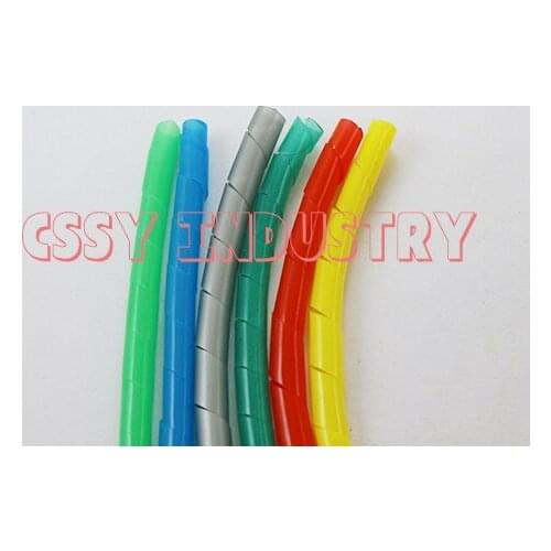 2017 freeshipping 6mm spiral wrapping bands red red yellow blue green wire cable