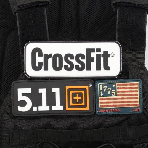 Rare 3pcs PVC Patch Military Fighting 511 CrossFit Always Be Ready Tactical Flag Badge Decal Game Equipment Backpack Decoration