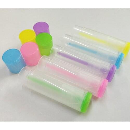 5ml Eco Friendly Empty Rainbow Lip Balm Containers Makeup Handmade 5g Lip Glow Pomade Lipstick Tubes Case 100pcs/lot