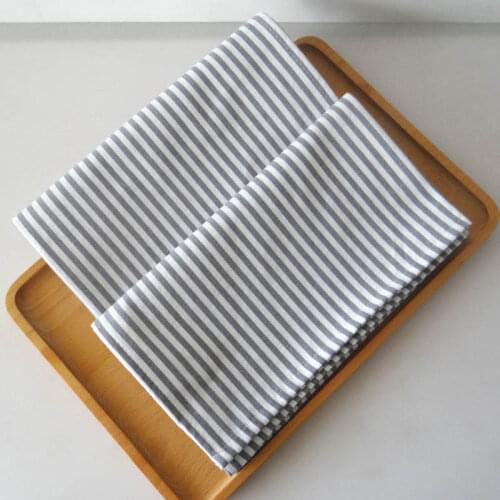 6pcs/lot Classic Grid Stripe Cloth Napkin Home Party Kitchen Dishes Table Napkins Decorative Handkerchief Placemat Tea Towels