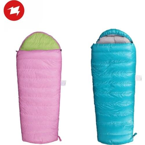 AEGISMAX KID Childrens Goose Down Sleeping Bag Outdoor Thick Warm Mummy Spring Autumn Bag