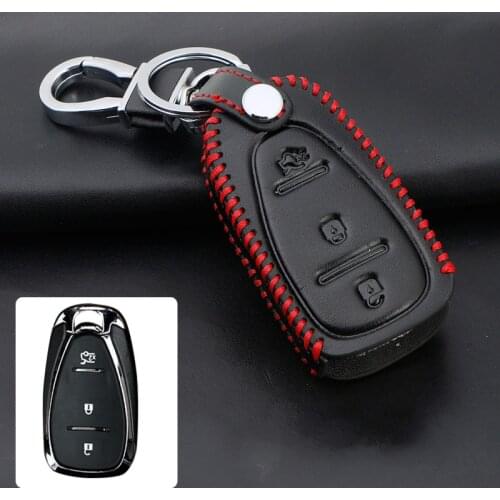 For Chevrolet Cruze Covos Malibu XL Sail 3 Epica Equinox Leather 3Button Keyless Entry Smart Key flip key Case Cover