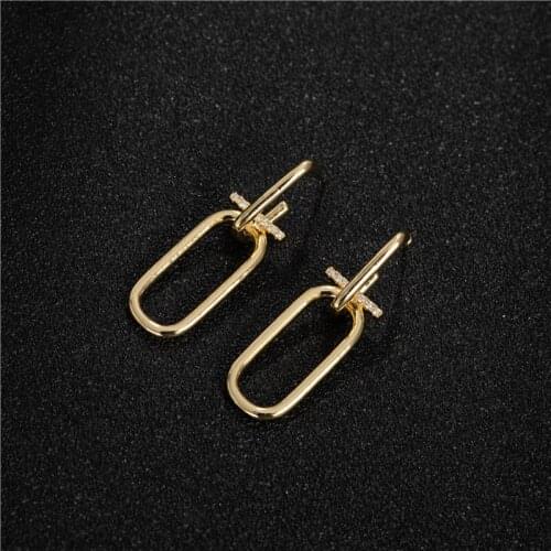 European Or American Fashion Smooth Chain Rings Long Earrings For Lovers And Friends Wedding