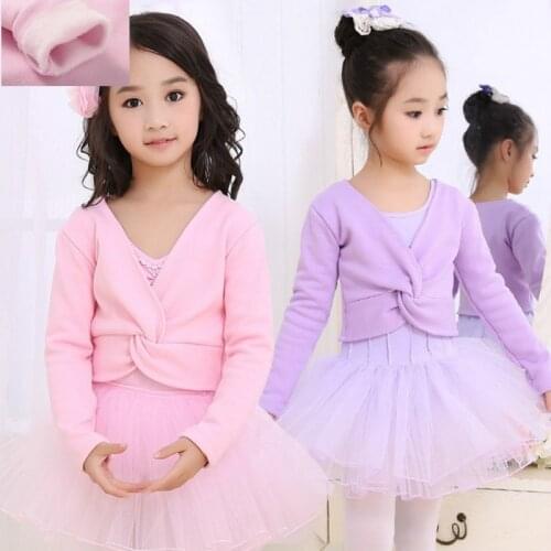 Gymnastics leotard for girls ballet balett Jacket Long Sleeved Dance Sweater Top Coat Kids Dance Clothing Jacket Wrap Ballet