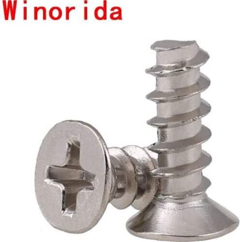 GuHua Cross Recessed Countersunk Flat Head Flat Tail Self Tapping Screw KB Stainless Steel Philips Flat Tail Tapping Screw 25Pcs