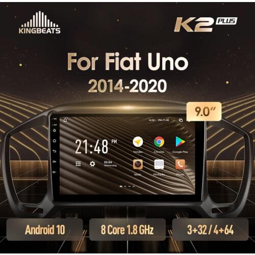 KingBeats Android Octa-Core head unit HU 4G in Dash Car Radio Multimedia Video Player Navigation GPS For Fiat Uno 2014 - 2020 no dvd 2 din Double Din Android Car Stereo 2din