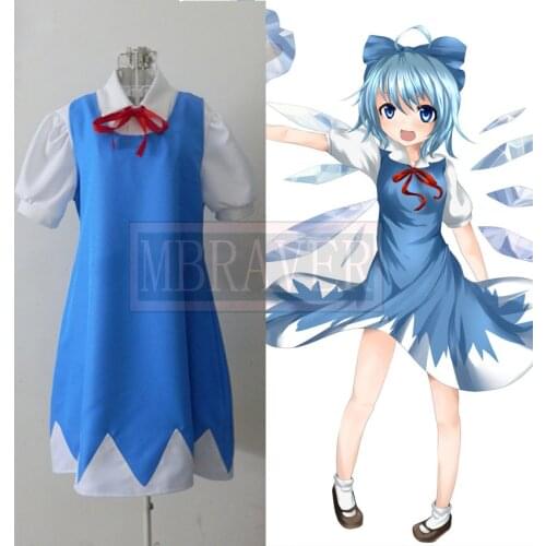 Touhou Project Cirno Cosplay Costume Custom Made Any Size