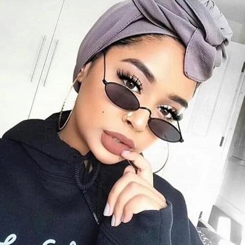 HKNA 2021 Small Oval Sunglasses Women Brand Designer Retro Eyewear for Women/Men Mirror Glasses Women Metal Gafas De Sol Hombre