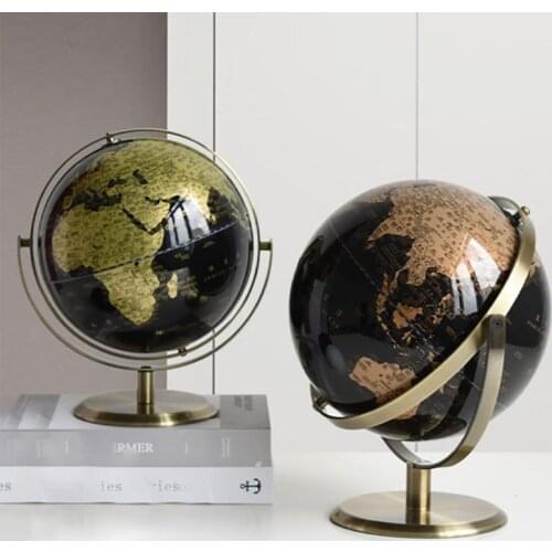 Home Decor Accessories Retro World Globe Learning World Map Globe Desk Decoration Accessories Globe Geography Kids Education