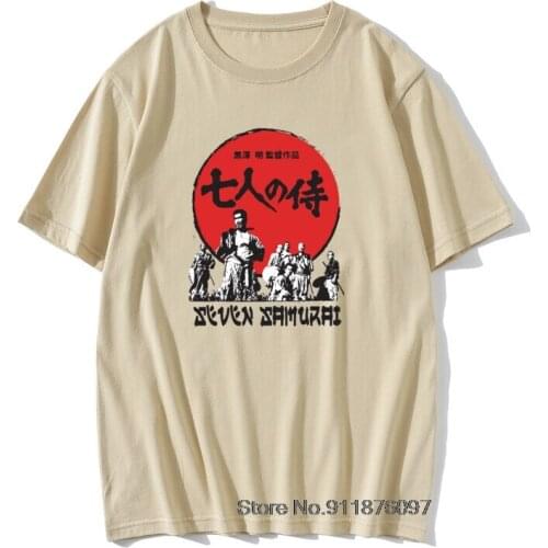 Mens T-shirts Seven Samurai Tshirt Japan Graphic T Shirt Scorpion Round Neck Eminem Sleeve Humorous Tee Shirt Labor Day