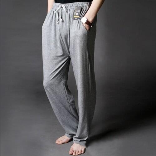 Mens Lounge Pants Soft Modal Thin Sleep Bottoms Environmental Dyeing Loose Casual Pajamas Suit For The Four Seasons Plus Size