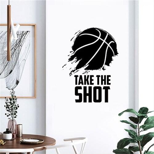Basketball Wall Sticker Sport Take The Shot Wall Decals Vinyl Murals For Living room Bedroom Revocable DW20027