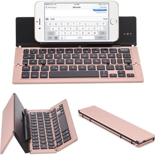 New Foldable Keyboard Bluetooth-compatible 3.0 Wireless Keypad Portable UltraSlim Tablet Keyboard for PC Laptop Phone