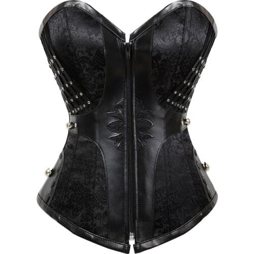 New Gothic Court Shapewear Sexy Lingerie Women Sexy Underwear Corset Top Leather Lingerie