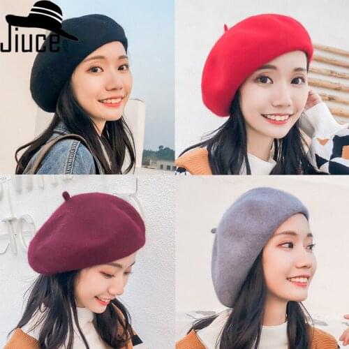 Upgraded Wool Bud Hat New Korean Versatile Pure Beret Womens Autumn Winter Warm Painters