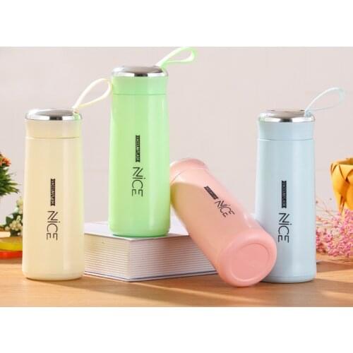 Wholesale Prices Water Bottle Double-Wall Glass Thermos Cup Thermal Mug Coke Shape Sport Women Vacuum Flask Travel Mugs Cups