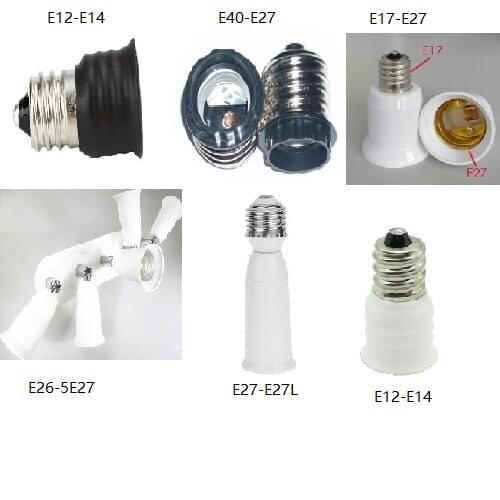 E27 to E14 to E27l GU24 to E27 power plug Conversion LED lamp Bulbs Base Socket Converter Fireproof Holder Adapter Lamp Bulb