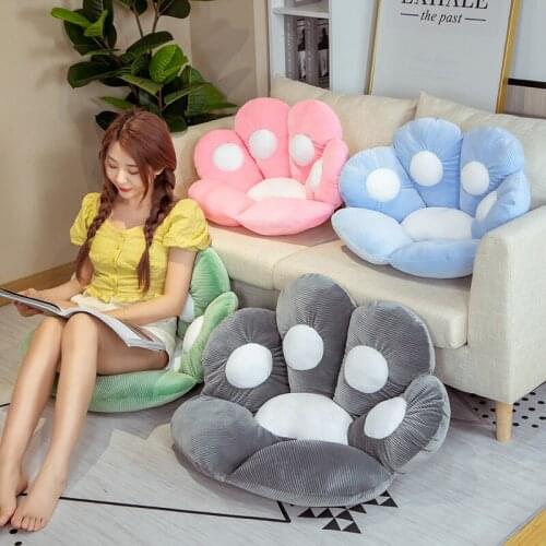 60/75CM Soft Cats Paw Cushion Animal Seat Cushion Stuffed Plush Sofa Indoor Floor Home Chair Decor Winter Children Girls Gift