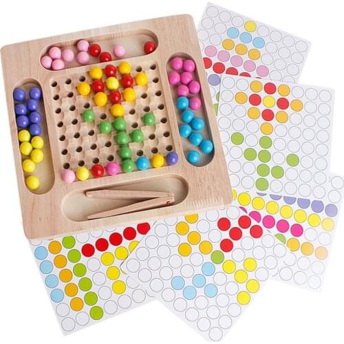 Rainbow Ball Matching Fun Puzzle Chess Board Game Early Education Interactive Educational Toy For Kids