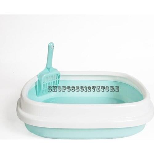 Cat Litter Basin Splash Proof Semi Closed Large Cat Toilet Small Cat Litter Basin Cat Excrement Basin