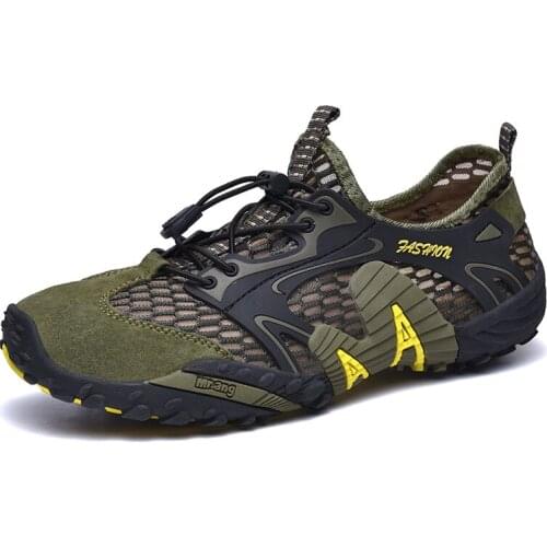 Size 38-48 Men Outdoor Hiking Water Shoes Mesh Breathable Casual Sneakers Swimming Diving Upstream Beach Shoes Male Aqua Shoes