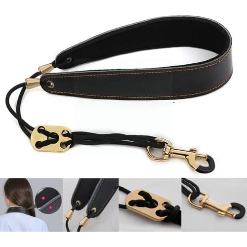 Sax Strap Alto Saxophone Althorn Ewi Adjustable Neck Leather Saxphone Hanging Instrument Music Straps Belts Accessories Bel W9z3