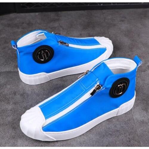 The new chaussure homme luxe part of the gift high top metal buckle slipper brand designer Zapatos Hombre luxury safty zipper