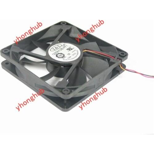 T&T 1225H12B-PF1 DC 12V 0.80A 120x120x25mm 3-Wire Server Cooling Fan