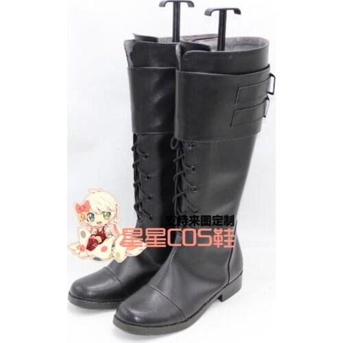 Tokyo Ghoul Kirishima Ayato Black Long Cosplay Shoes Boots X002