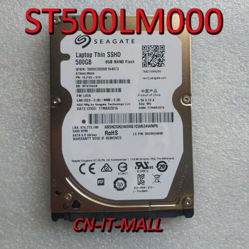 Seagate ST500LM000 500GB 5400 RPM 64MB Cache SATA 6.0Gb/s 2.5" Laptop Thin SSHD