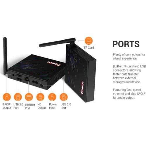 50pcs tanix H3 Android 9.0 TV Box 4G 32G/64G Hi3798M V110 Quad Core Media Player