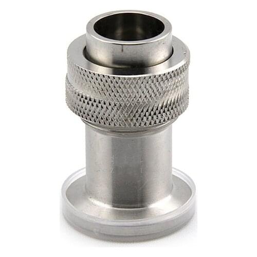 KF Quick Mounting Vacuum Gauge Base with Fluorine O-ring Vacuum Gauge Joint 304 Stainless Steel Gauge Base for KF16 KF25 KF40